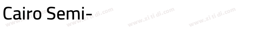 Cairo Semi字体转换